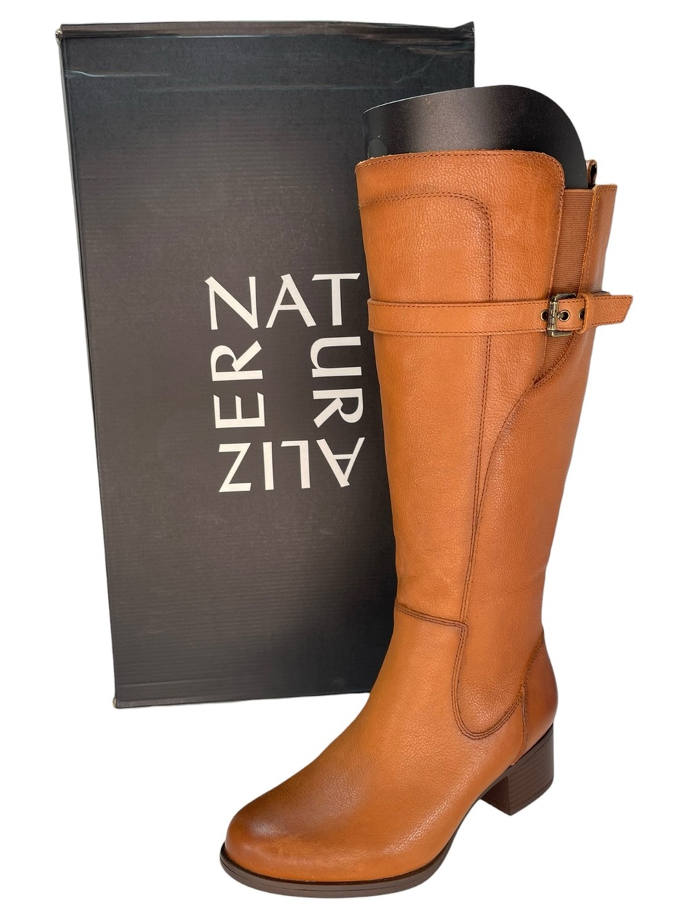 Naturalizer Tan Leather Knee-High Riding Boots